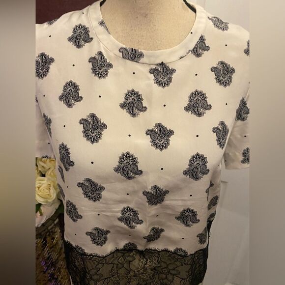 Sandro Paris 100% silk top, S - Picture 2 of 9